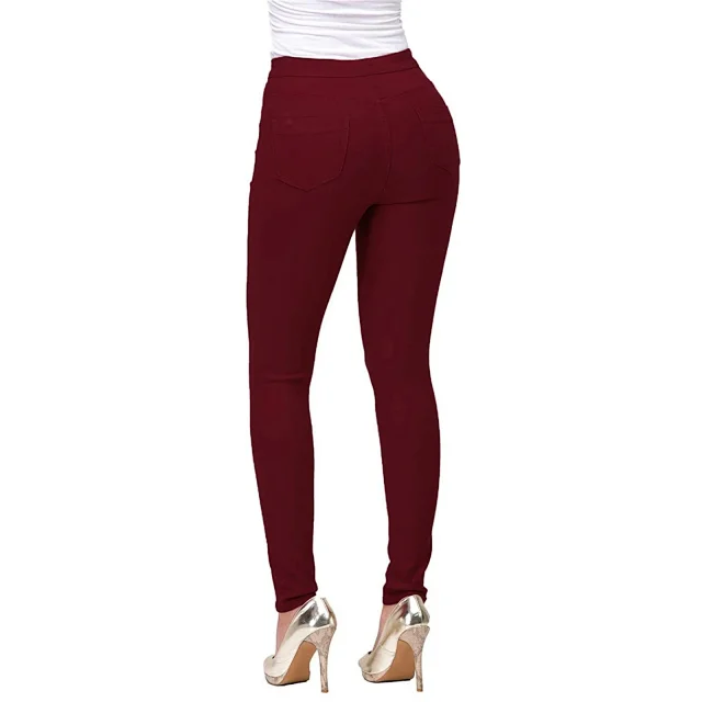 TEMU Slim Fit Stretch Denim Pants for Women Detail