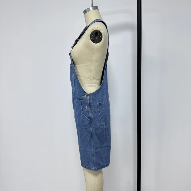 2025 Spring/Summer Men's Euro Luxury Denim Shortalls Detail