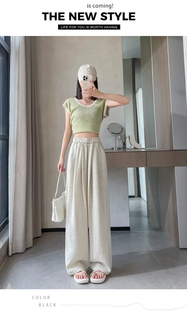 Women's 2025 Summer Linen-cotton Yamamoto Pants Detail