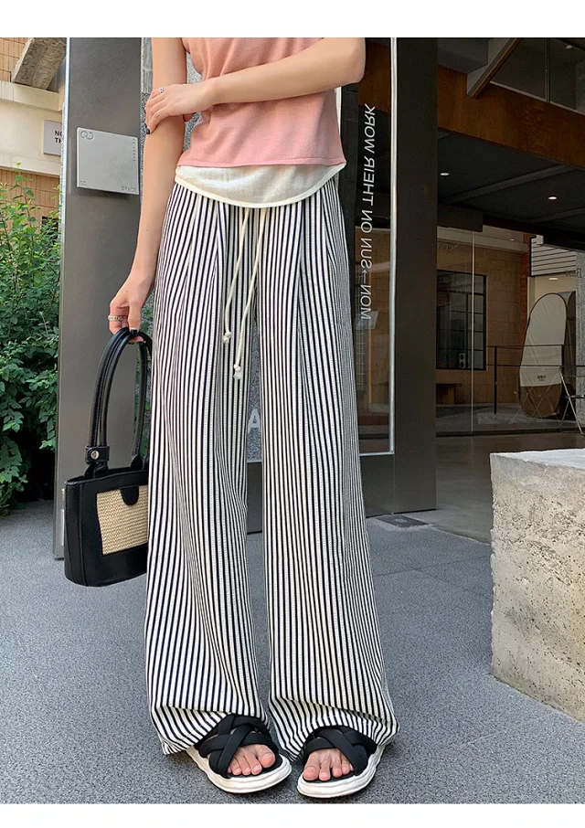 Women's 2025 High-Waist Loose Wide-Leg Pants Detail
