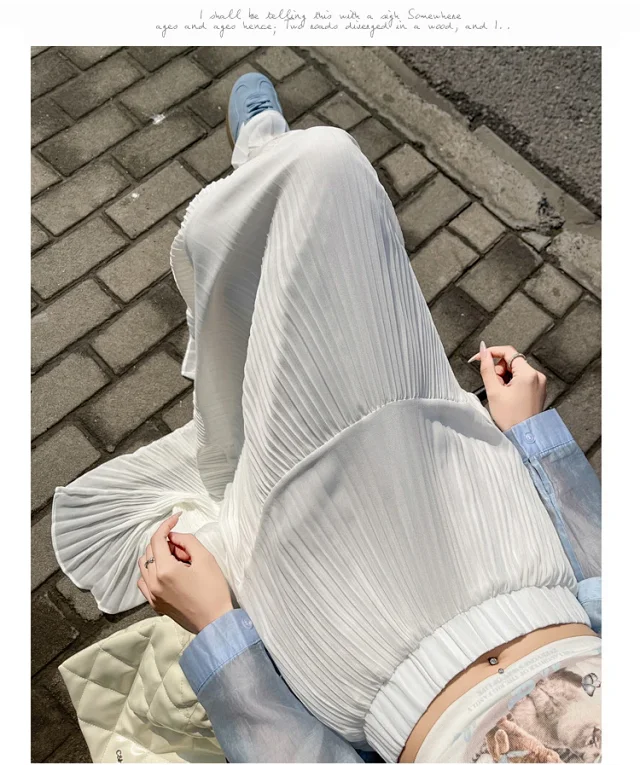 Purple Pleated Midi Skirt 2025 Spring/Summer Detail