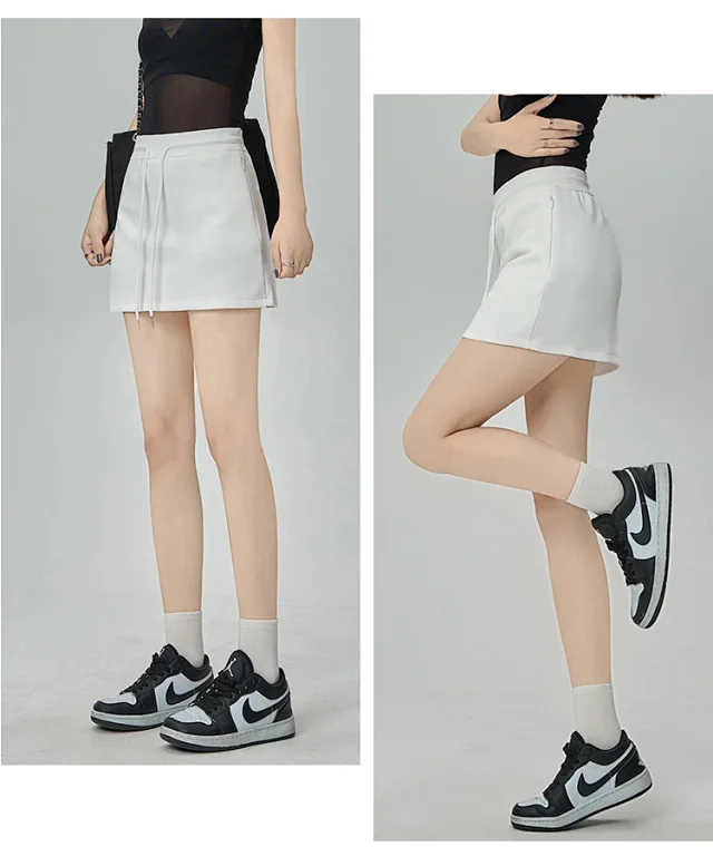 2025 Grey High - Waist A - Line Skirt for Women Detail