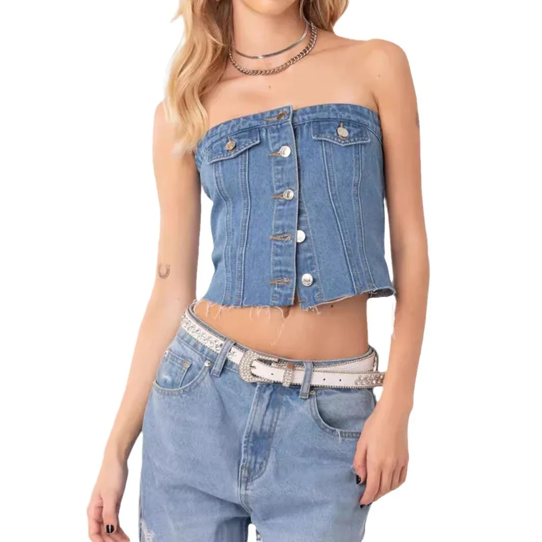 Sexy Slim Denim Vest for Women