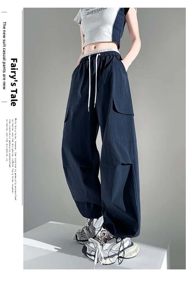 Women's 2025 Summer Thin High-waist Cargo Pants Detail
