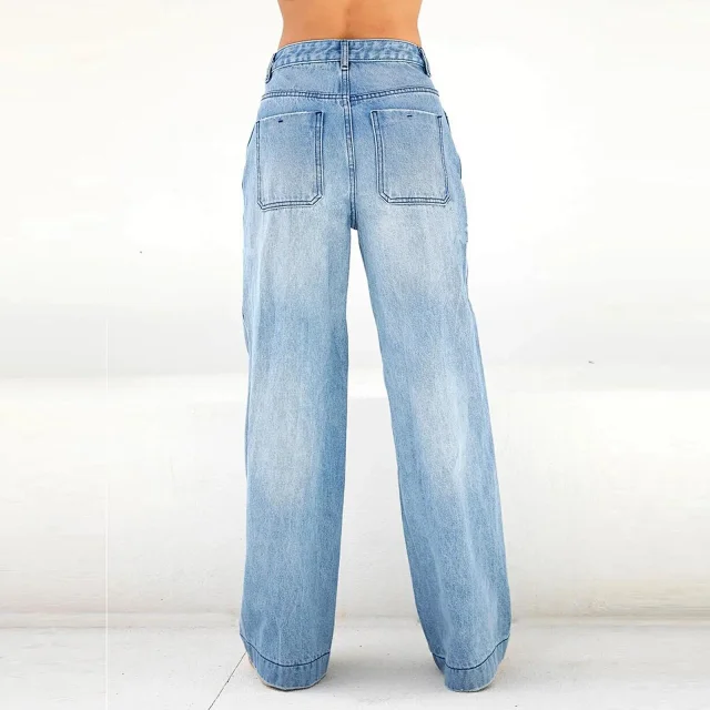 Women's Loose Wide-Leg Jeans (Factory Direct) Detail
