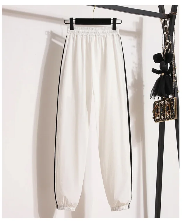 2025 Summer Color - Blocked Ice Silk Joggers Detail