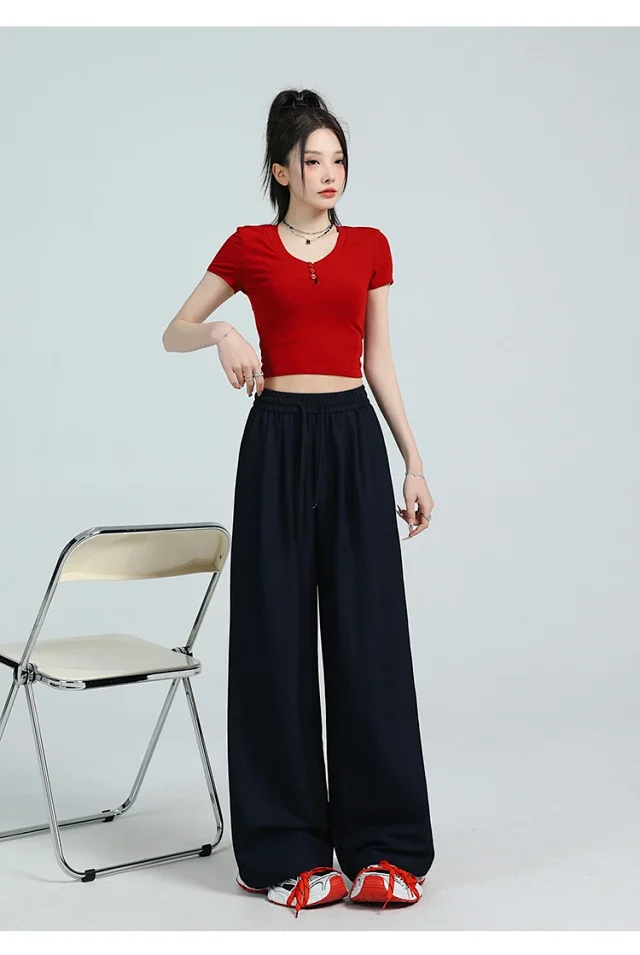 Lazy Style Ice Silk Sunscreen Yamamoto Pants Detail