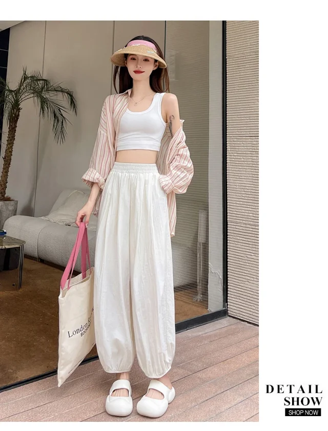 Women's Ice Silk Sports Pants 2025 Summer Detail