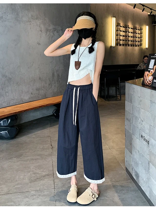 2025 Summer Lace Wide-leg Pants Detail