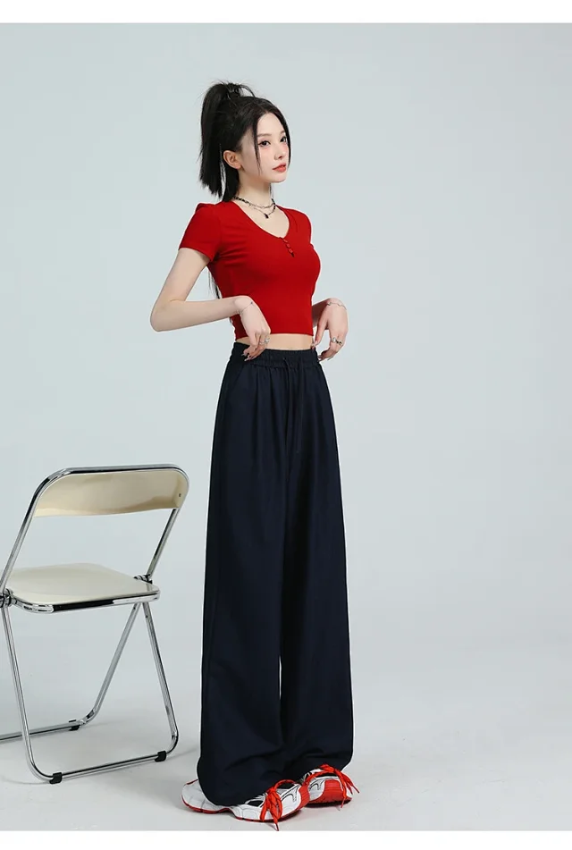 Lazy Style Ice Silk Sunscreen Yamamoto Pants Detail