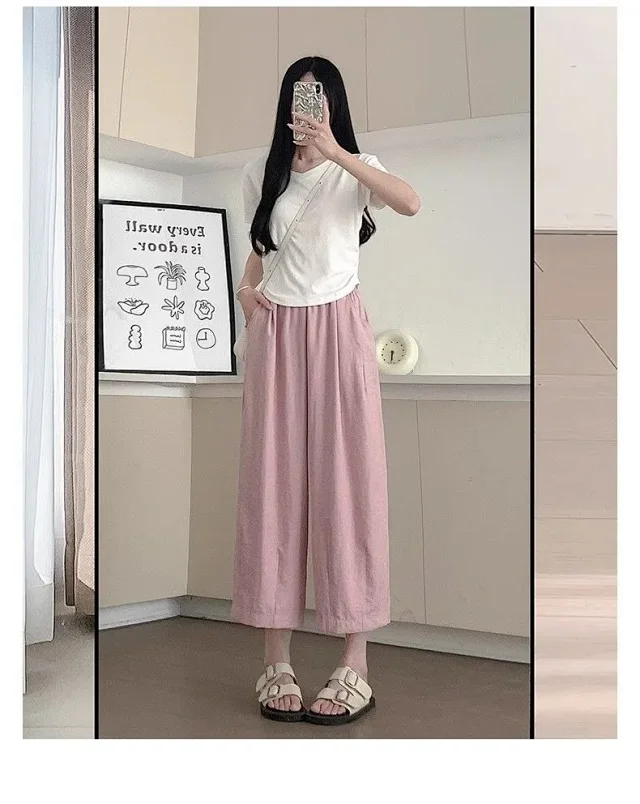 2025 New Women's Summer Milk Fleece Yamamoto Pants Detail