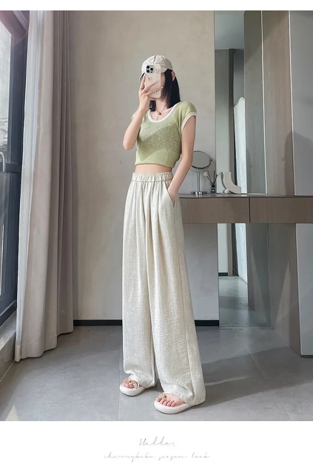 Women's 2025 Summer Linen-cotton Yamamoto Pants Detail