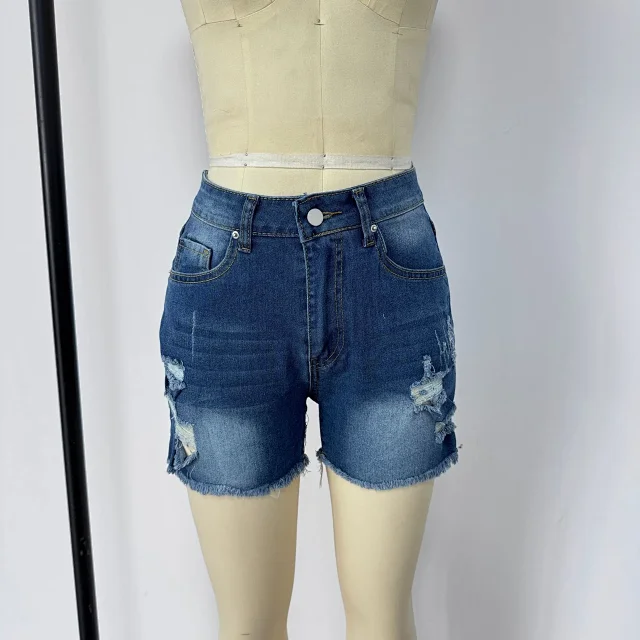 High-Waisted Denim Shorts 2025 Detail