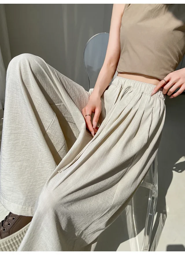 2025 Summer Ice Silk Yamamoto Pants for Women Detail