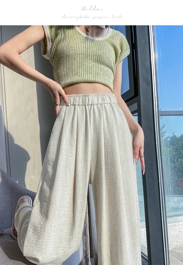 Women's 2025 Summer Linen-cotton Yamamoto Pants Detail