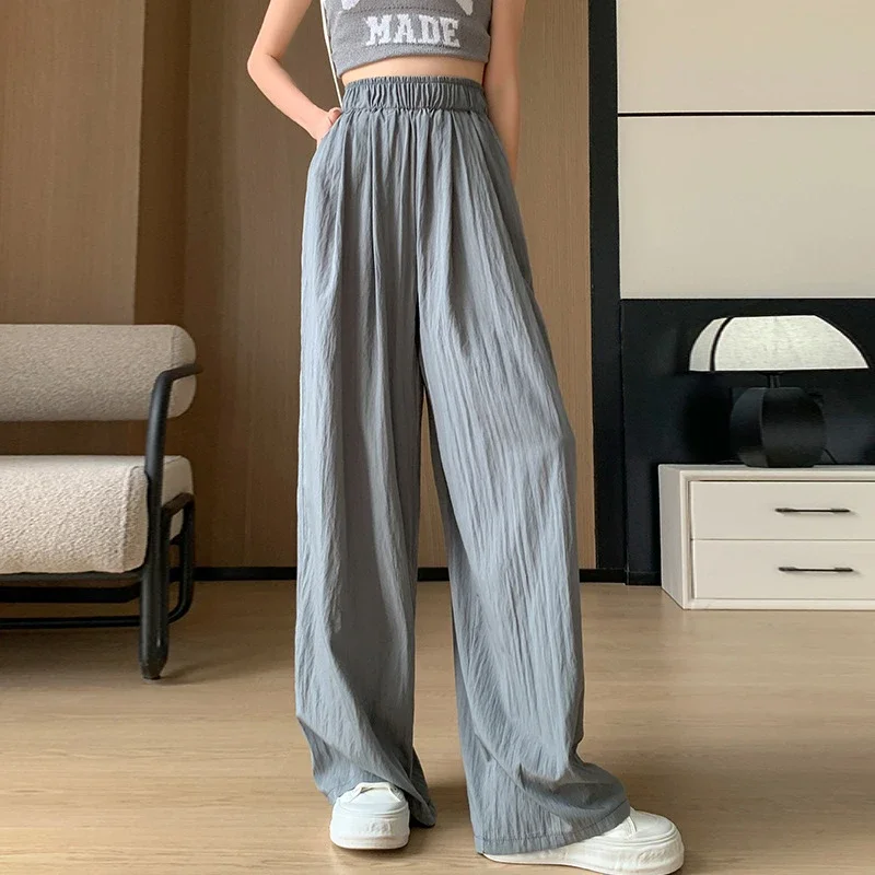 Ice Silk Wide-Leg Pants 2025