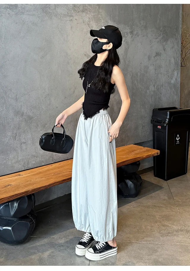 Korean Style Summer Balloon Pants for Women Detail