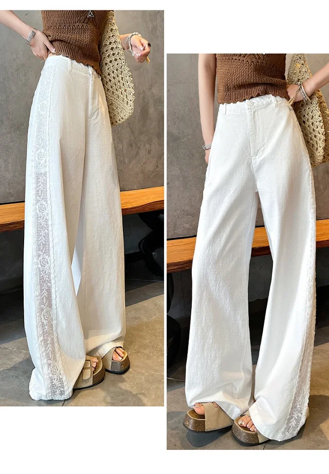 ASOFFICIAL Blogger Recommends Korean Style High-waisted Wide-leg Pants Detail