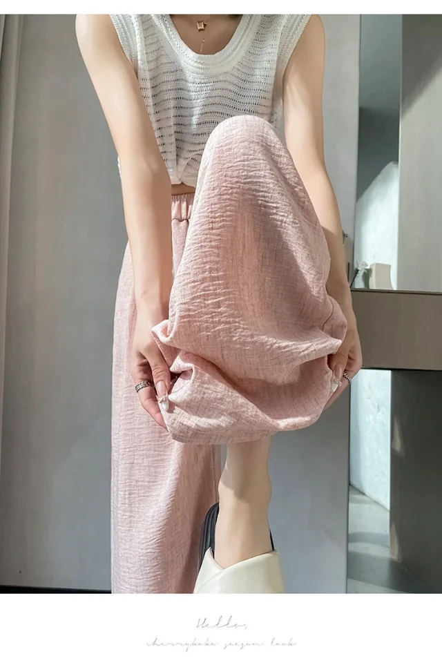 Women's 2025 Summer Linen-cotton Yamamoto Pants Detail