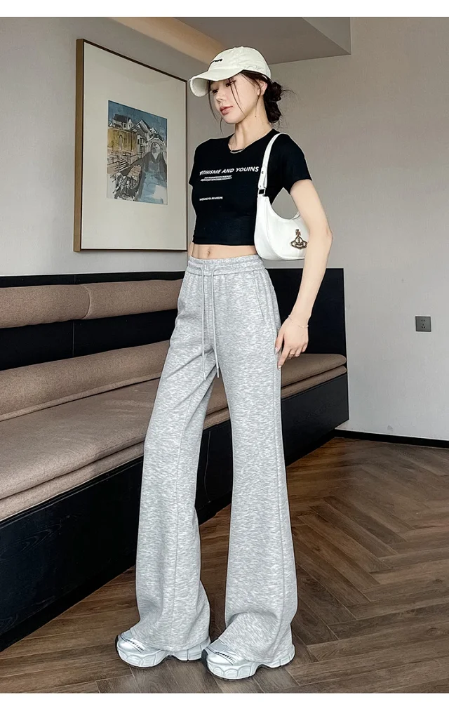 2025 Summer Ice Silk Flared Yoga Pants for Women Detail
