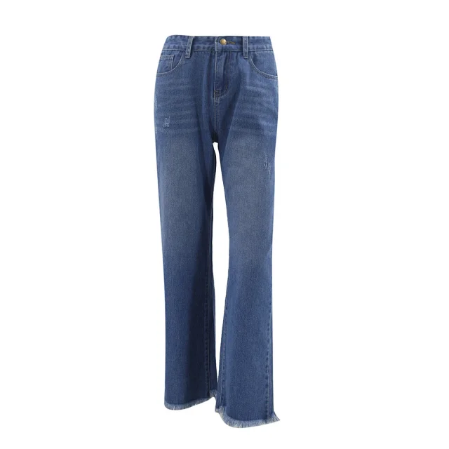 Retro Loose Denim Pants for Women Detail