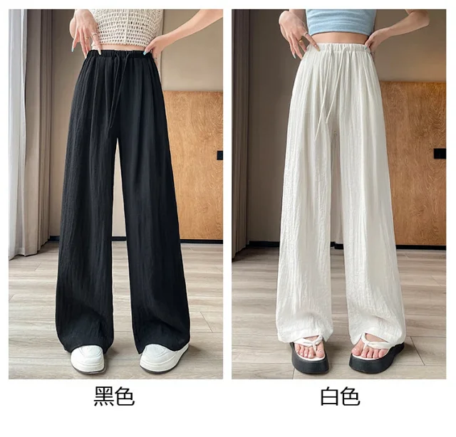 Women's Linen Wide-leg Pants Detail