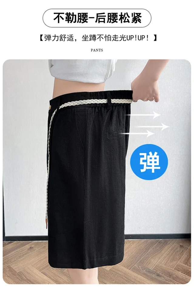 Lyocell Linen Shorts for Women Detail
