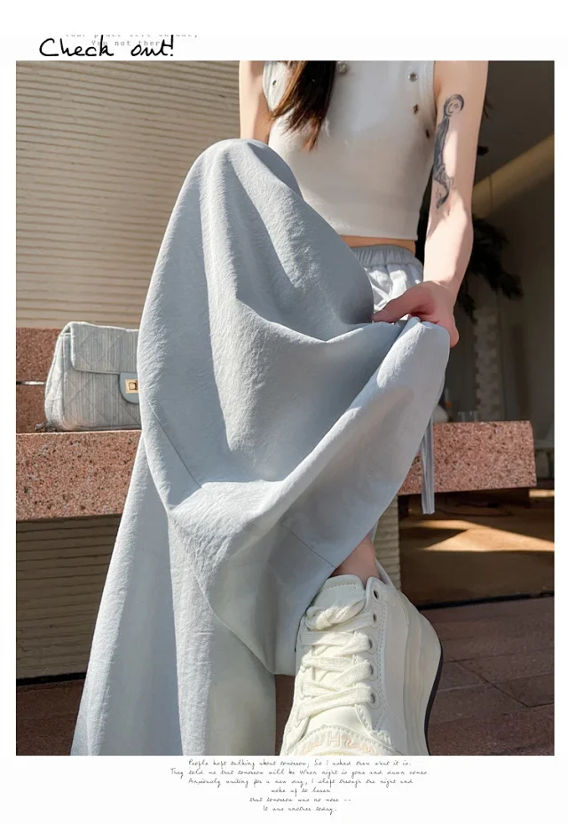 2025 Summer Ice Silk Yamamoto Pants for Women Detail