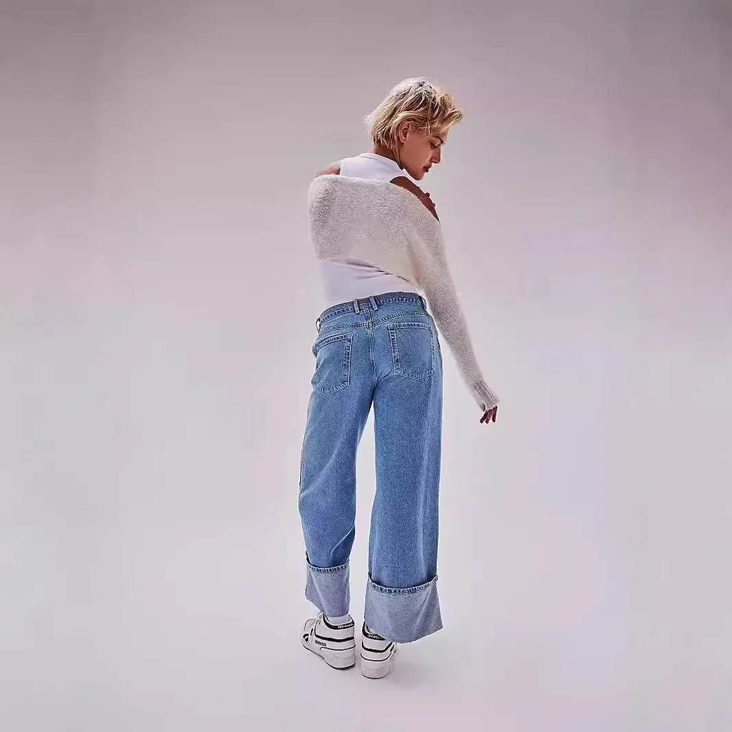Retro High-Waisted Loose Jeans for Women