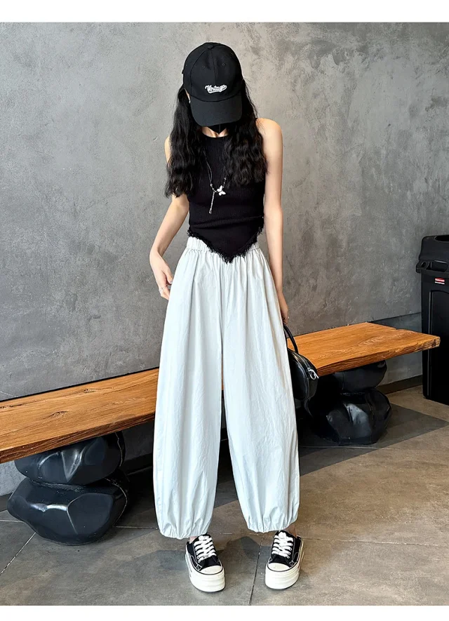Korean Style Summer Balloon Pants for Women Detail
