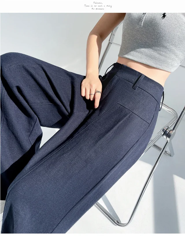 Linen Wide - Leg Pants for Women 2025 Detail