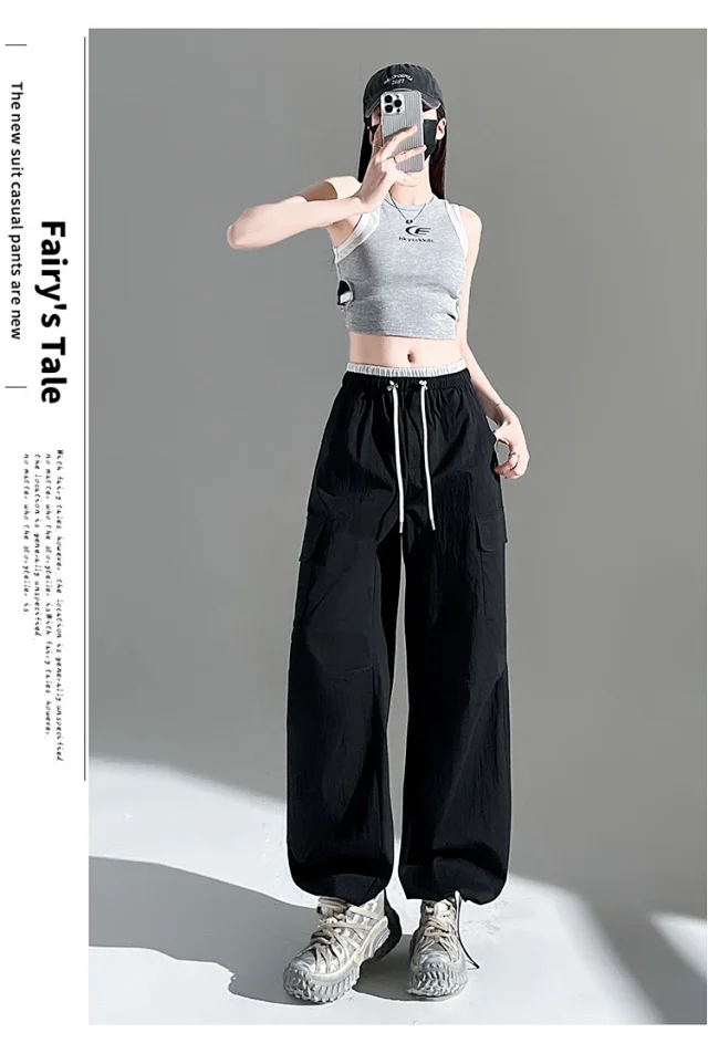 Women's 2025 Summer Thin High-waist Cargo Pants Detail