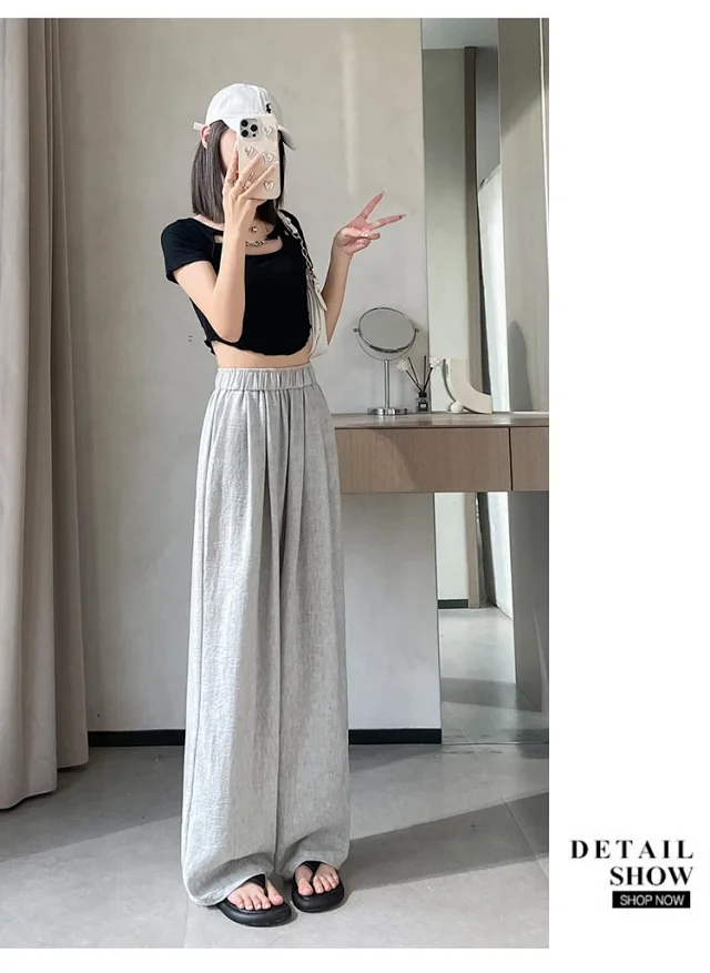 Women's 2025 Summer Linen-cotton Yamamoto Pants Detail