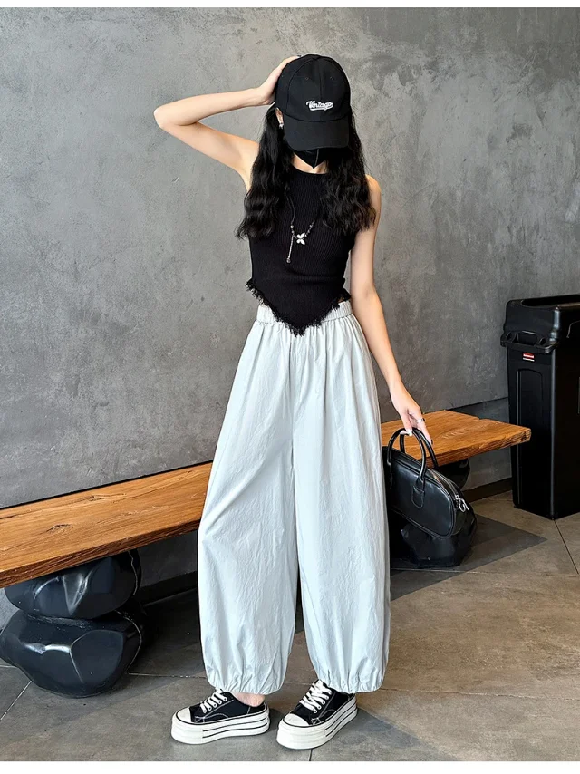 Korean Style Summer Balloon Pants for Women Detail