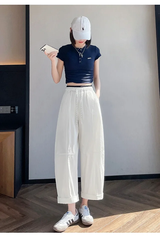 2025 Summer New Quick - Dry Balloon Pants Detail