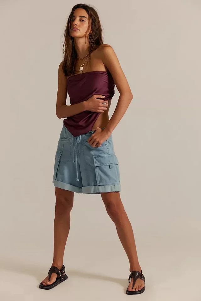 Women's Summer Loose Denim Shorts with Belt Detail