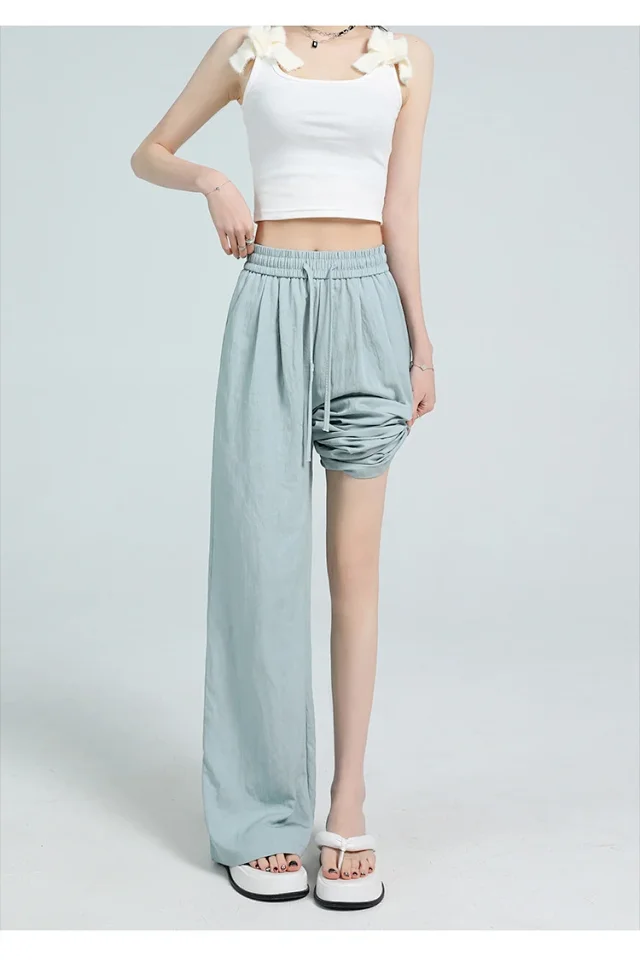 Lazy Style Ice Silk Sunscreen Yamamoto Pants Detail