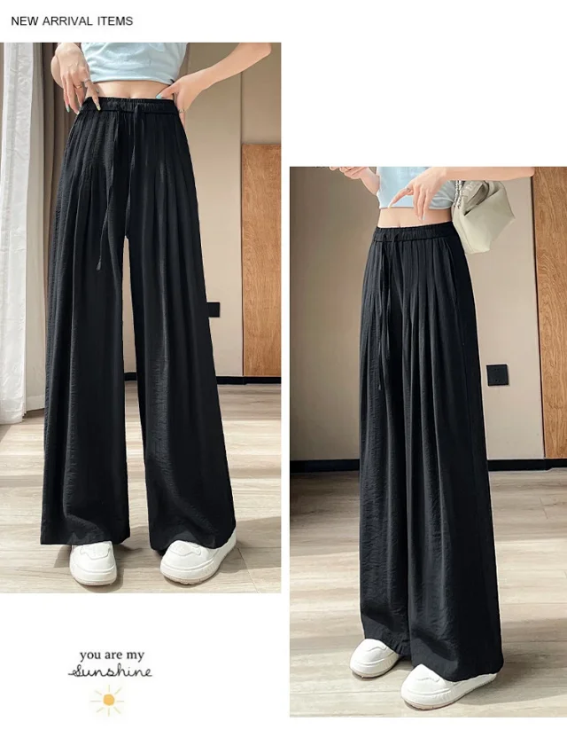 Women's Summer Ice Silk WideLeg Pants Detail