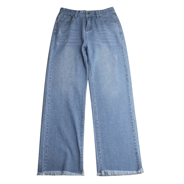 Retro Loose Denim Pants for Women Detail
