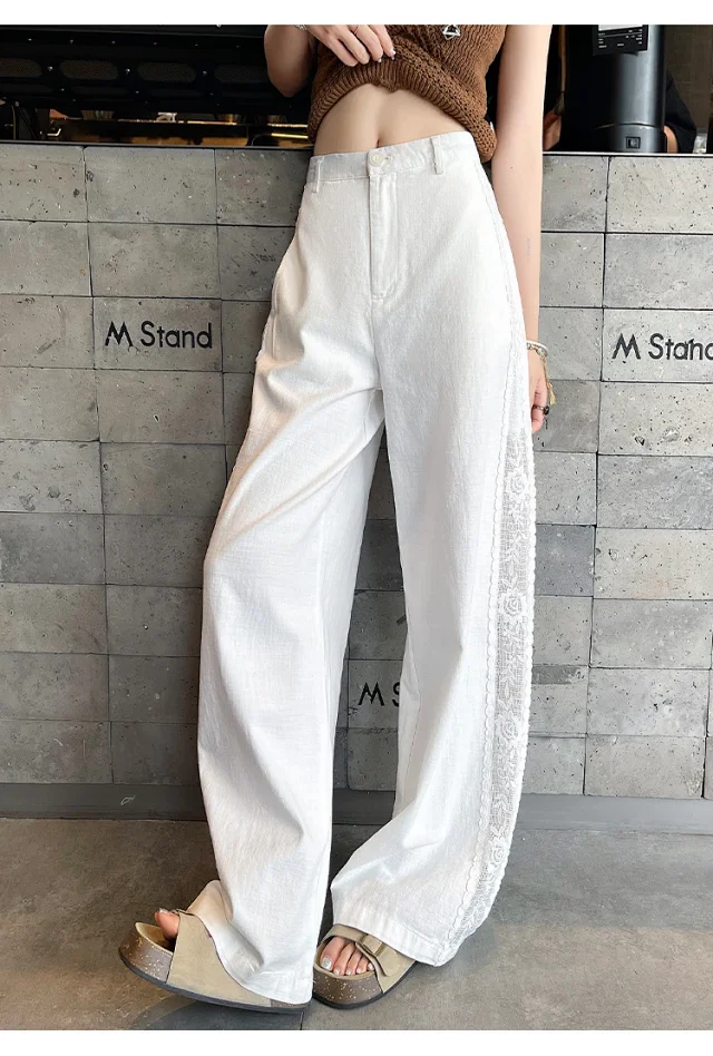 ASOFFICIAL Blogger Recommends Korean Style High-waisted Wide-leg Pants Detail