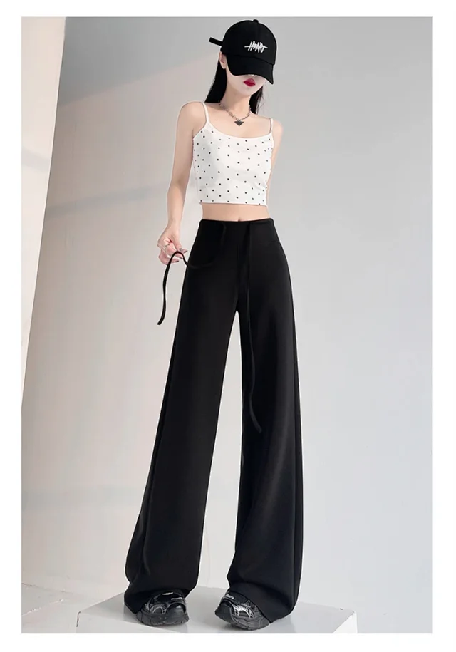 2025 Summer Thin High - Waist Straight Sport Pants Detail