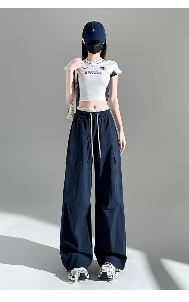 Women's 2025 Summer Thin High-waist Cargo Pants Detail
