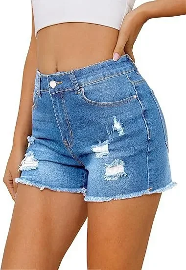 High-Waisted Denim Shorts 2025 Detail