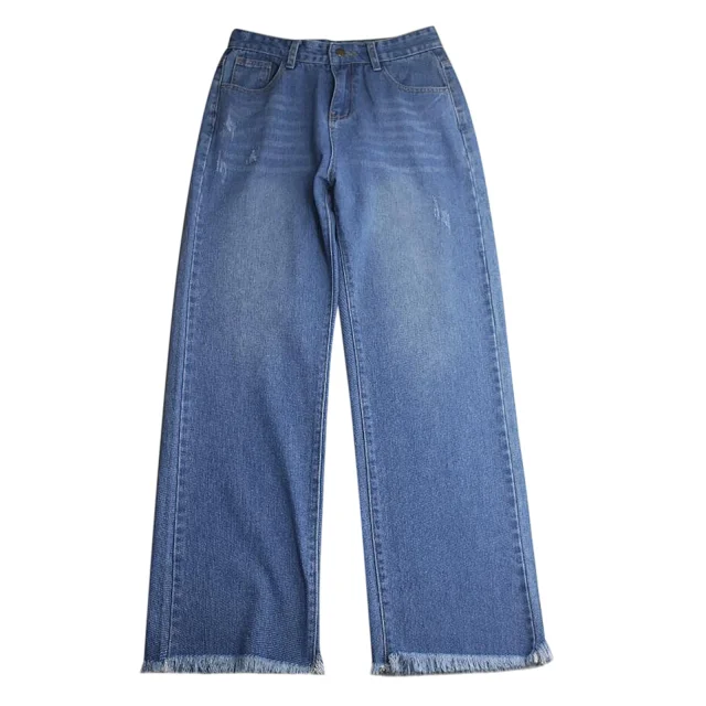 Retro Loose Denim Pants for Women Detail