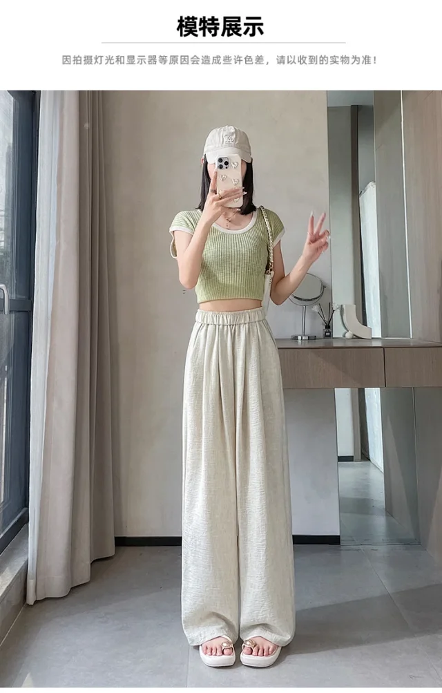 Women's 2025 Summer Linen-cotton Yamamoto Pants Detail