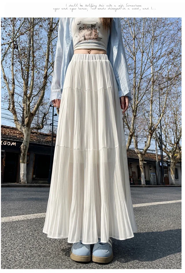 Purple Pleated Midi Skirt 2025 Spring/Summer Detail