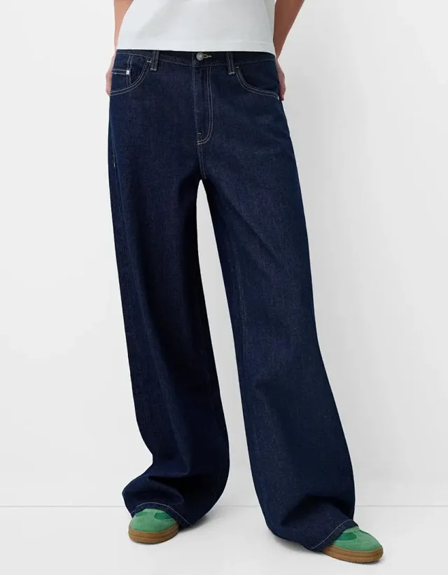 Vintage Loose High-Waist Wide-Leg Pants for Women Detail
