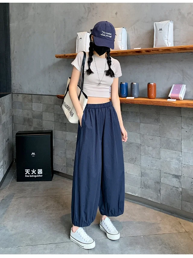 Korean Style Summer Balloon Pants for Women Detail