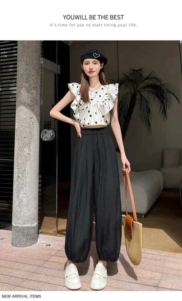 Women's Ice Silk Sports Pants 2025 Summer Detail