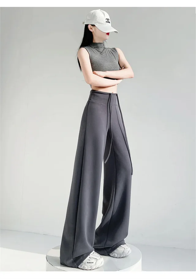 2025 Summer Thin High - Waist Straight Sport Pants Detail